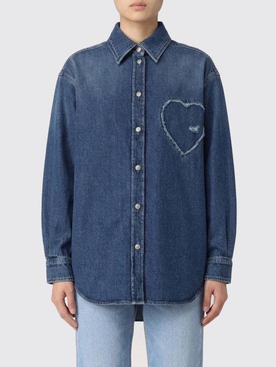 26SS 모스키노 데님 셔츠 02040539 0285 Blue