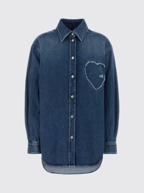 26SS 모스키노 데님 셔츠 02040539 0285 Blue - MOSCHINO