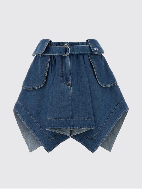 26SS 로에베 미디 스커트 S540Y1EX03 LIGHTBLUE Gnawed Blue - LOEWE