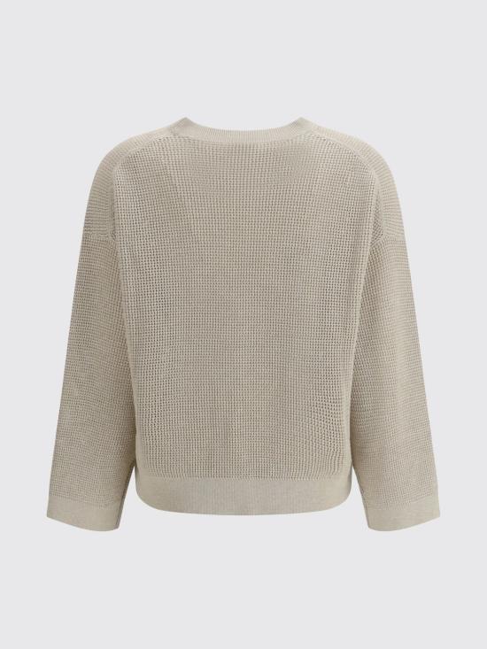 26SS 브루넬로 쿠치넬리 스파클링 텍스처 니트 MST263300 CY948 Beige - BRUNELLO CUCINELLI