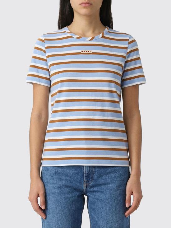 26SS 마르니 반팔 티셔츠 THJE0390MXUTC639 STB21 Blue