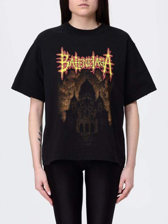 26SS 발렌시아가 반팔 티셔츠 850990TUVE4 1000 Black