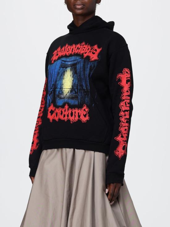 26SS 발렌시아가 스웨터 851238TUVD9 1000 Black - BALENCIAGA