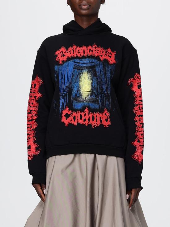 26SS 발렌시아가 스웨터 851238TUVD9 1000 Black