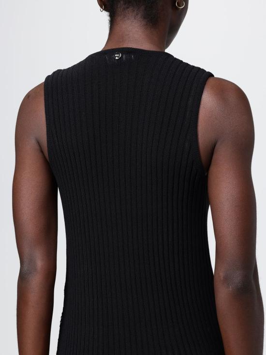 26SS 리우조 롱 원피스 WA6328MS007 22222 Black - LIU JO