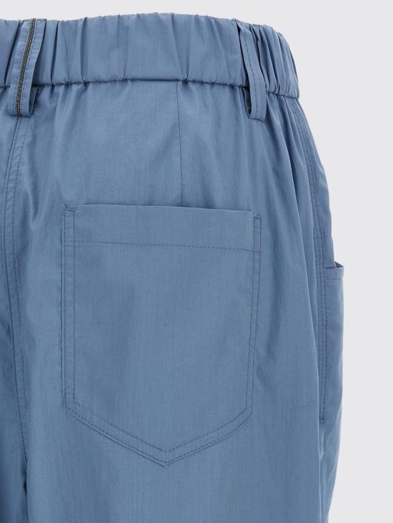26SS 브루넬로 쿠치넬리 코튼 팬츠 M0H93P8907 C9135 Blue - BRUNELLO CUCINELLI