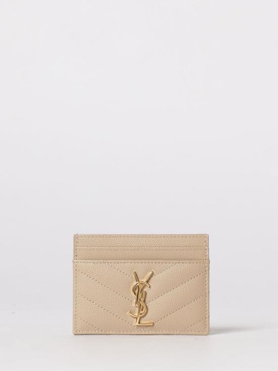 26SS 생로랑 카산드라 마틀라세 카드 케이스 423291BOW01 2721 Beige