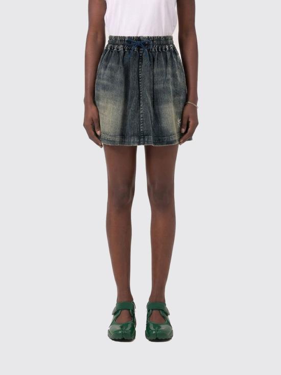 26SS 발렌시아가 데님 스커트 856908TTWC5 4200 Gnawed Blue