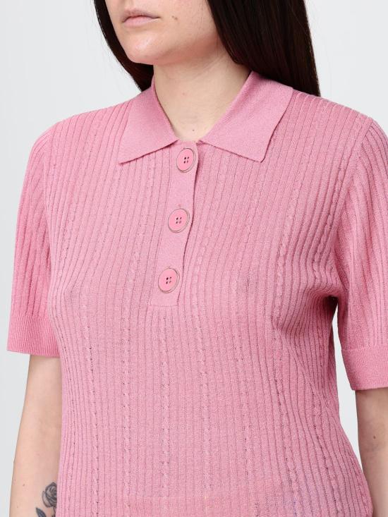 26SS 리우조 폴로 티셔츠 WA6291MS46J A4382 Pink - LIU JO