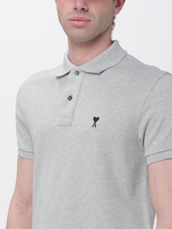 26SS 아미 스몰 하트 로고 폴로 티셔츠 HPL4117600 0951 Grey - AMI