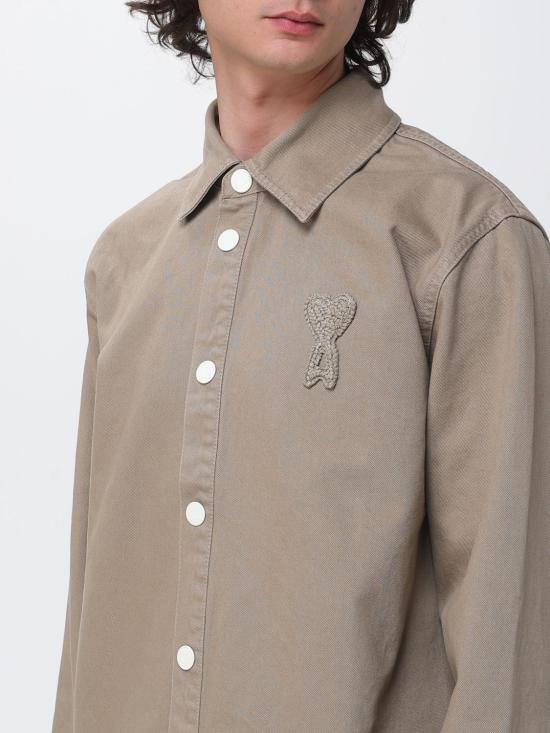 26SS 아미 긴팔 셔츠 UJK897DE0126A 036 Beige - AMI