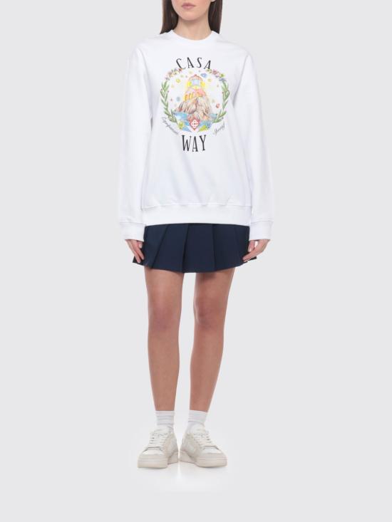 26SS 카사블랑카 스웨터 WSS26JTP364 02 White - CASABLANCA