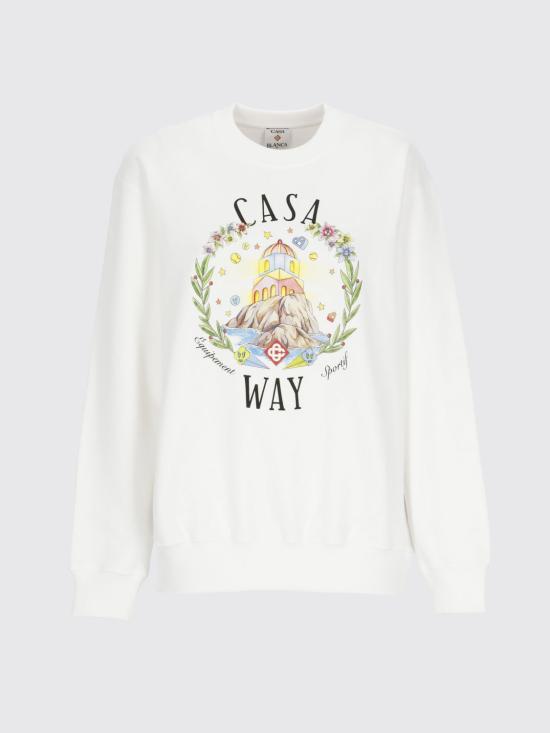 26SS 카사블랑카 스웨터 WSS26JTP364 02 White - CASABLANCA