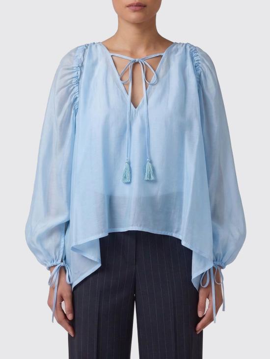 26SS 에르마노 피렌제 블라우스 D48EK055E39 MFA04 Gnawed Blue