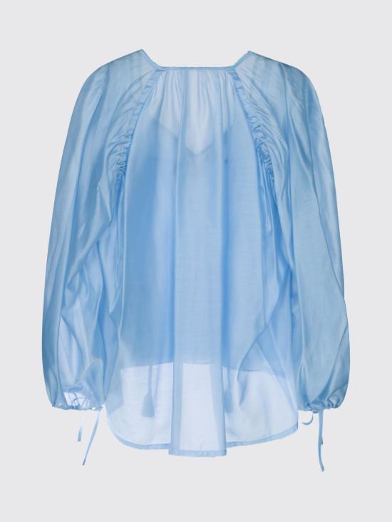 26SS 에르마노 피렌제 블라우스 D48EK055E39 MFA04 Gnawed Blue - ERMANNO FIRENZE