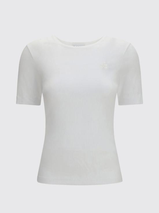 26SS 가니 소프트 코튼 립 반팔 티셔츠 A1050182 151 White - GANNI