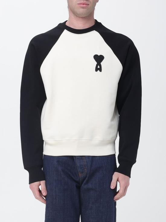 26SS 아미 코튼 니트 아미 드 하트 스웨트셔츠 USW7817471 360 Beige