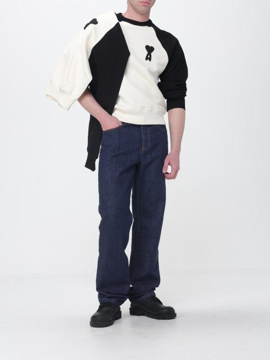 26SS 아미 코튼 니트 아미 드 하트 스웨트셔츠 USW7817471 360 Beige - AMI