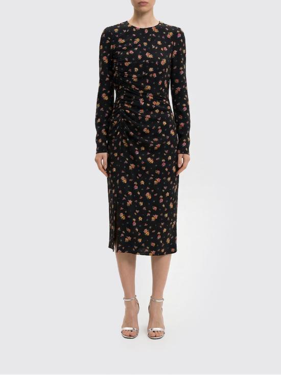 26SS 돌체앤가바나 스몰 플로럴 프린트 샤무스 드레스 F60G7TFSA8F HN5XT Black