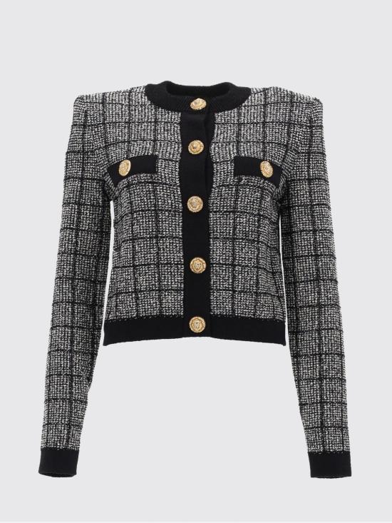 26SS 발망 스웨터 GF1KL000KJ48 EER Black - BALMAIN