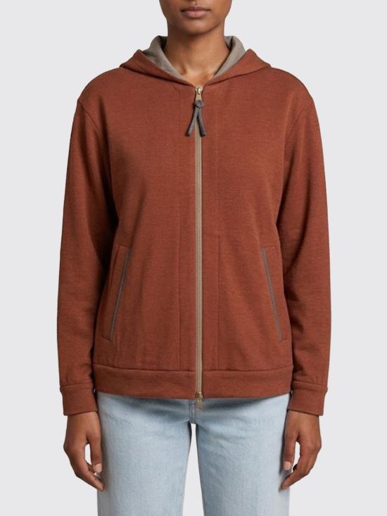 26SS 브루넬로 쿠치넬리 모닐리 지퍼루프 집업 MD828SB806 C9149 Burgundy