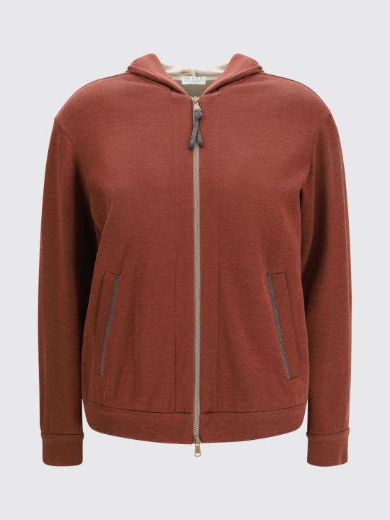 26SS 브루넬로 쿠치넬리 모닐리 지퍼루프 집업 MD828SB806 C9149 Burgundy - BRUNELLO CUCINELLI