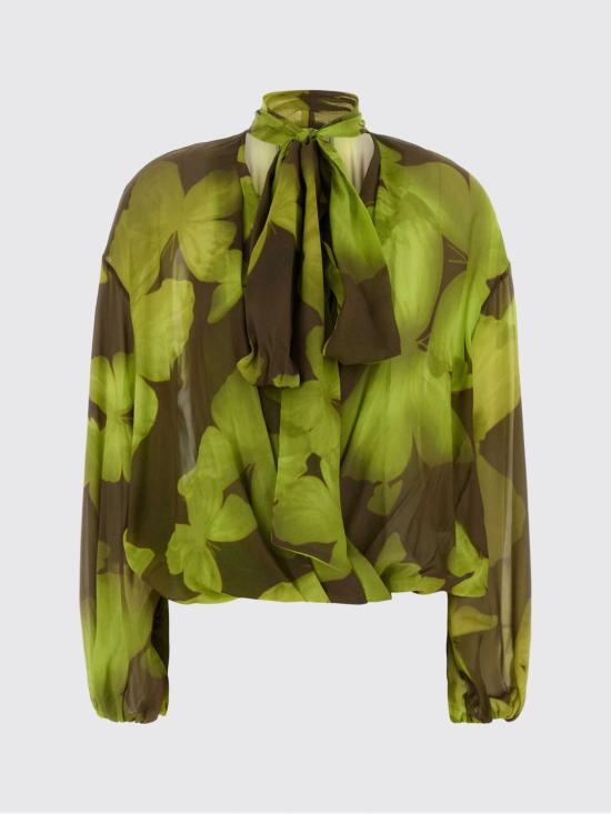 26SS 블루마린 블라우스 4C269A M5194 Green - BLUMARINE