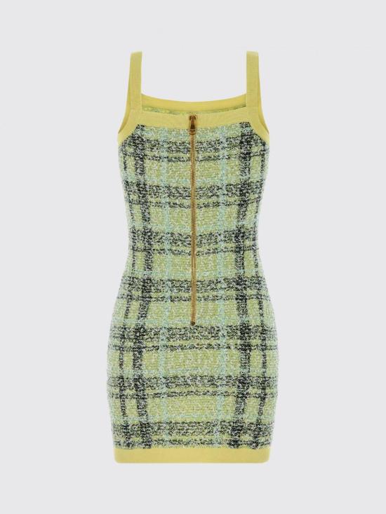 26SS 발망 롱 원피스 GF1R4032KJ56 IJX Yellow - BALMAIN