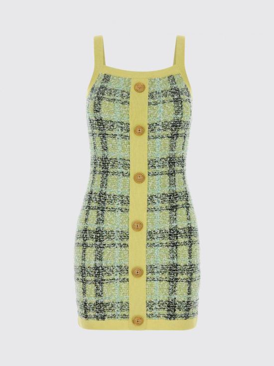 26SS 발망 롱 원피스 GF1R4032KJ56 IJX Yellow - BALMAIN