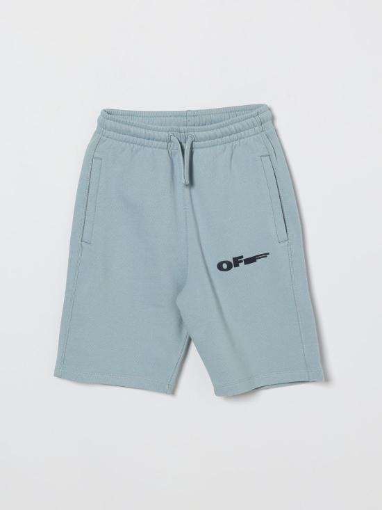 26SS [키즈] 오프화이트 쇼츠/버뮤다 OBCI001S26FLE004 451 Gnawed Blue