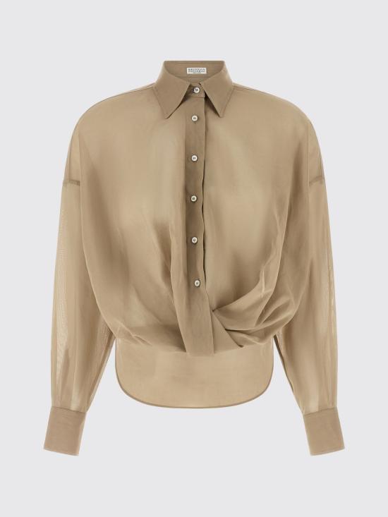 26SS 브루넬로 쿠치넬리 셔츠 M0F91MX616 C8690 Brown - BRUNELLO CUCINELLI