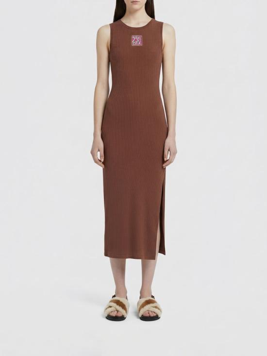 26SS 마르니 롱 원피스 ABJE1542S0UTC600 00M37 Tobacco