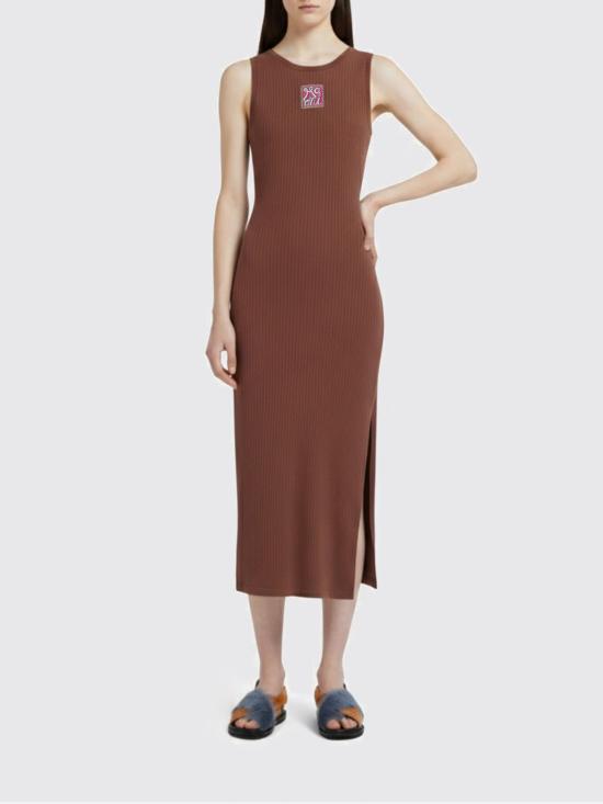 26SS 마르니 롱 원피스 ABJE1542S0UTC600 00M37 Tobacco - MARNI