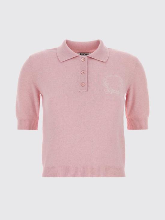 26SS 모스키노 폴로 티셔츠 09290505 0224 Pink - MOSCHINO