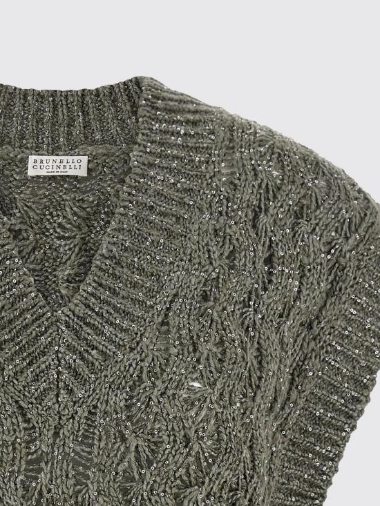 26SS 브루넬로 쿠치넬리 스웨터 MEA371112 C9125 Green - BRUNELLO CUCINELLI