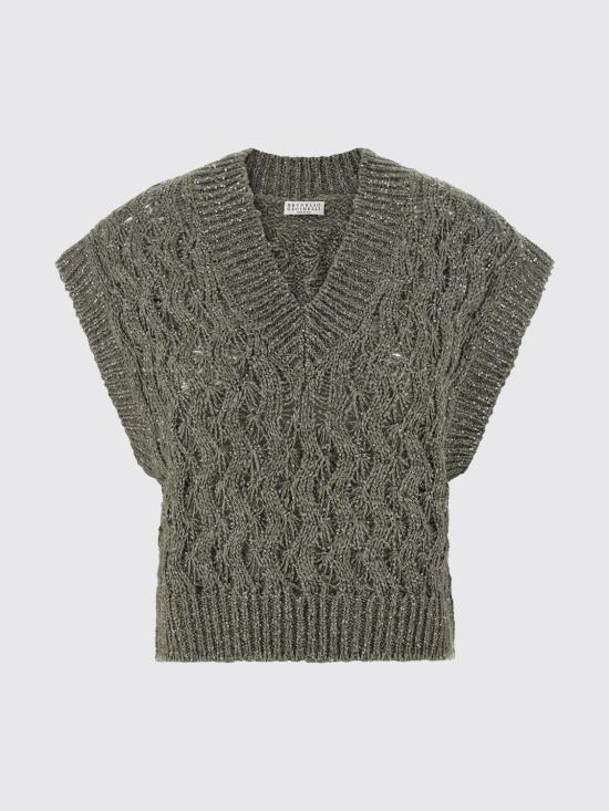 26SS 브루넬로 쿠치넬리 스웨터 MEA371112 C9125 Green - BRUNELLO CUCINELLI