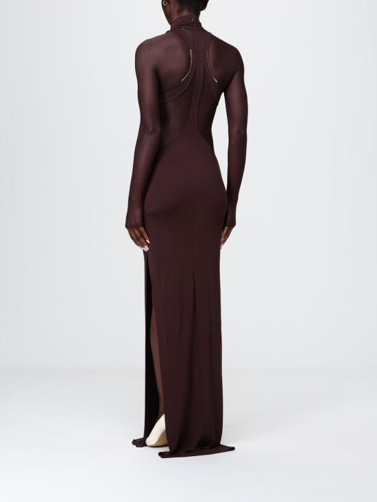 26SS 엘리자베타프랜치 롱 원피스 ABR2263E2 644 Brown - ELISABETTA FRANCHI