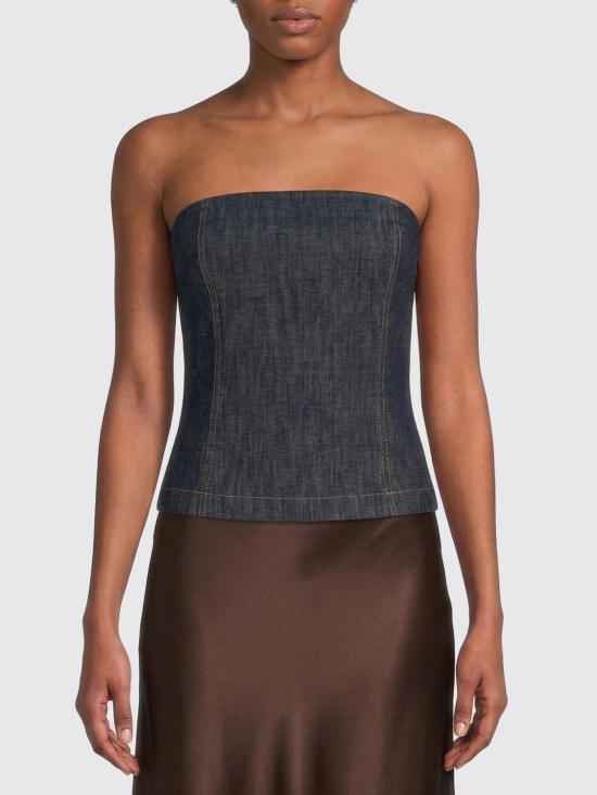 26SS 브루넬로 쿠치넬리 민소매 티셔츠 MB125EO909 C001 Blue