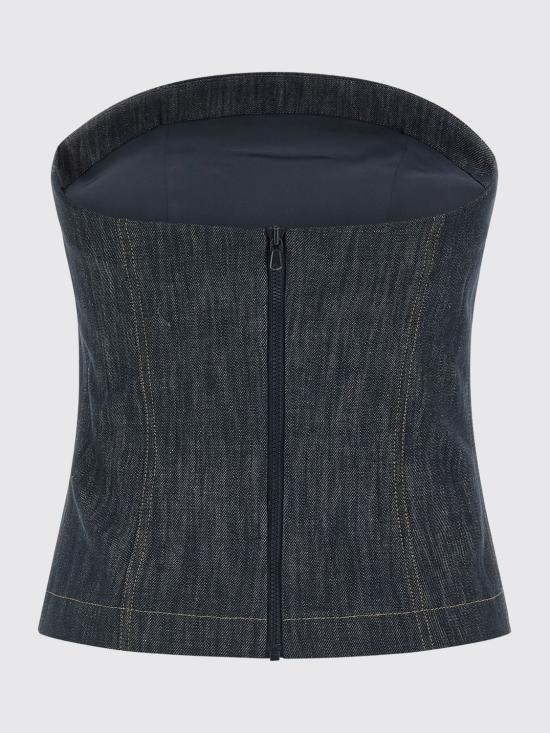 26SS 브루넬로 쿠치넬리 민소매 티셔츠 MB125EO909 C001 Blue - BRUNELLO CUCINELLI