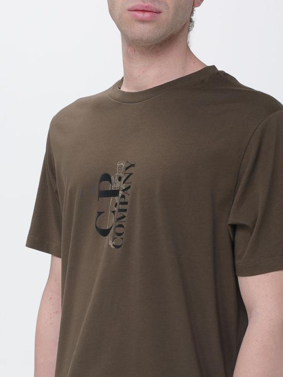 26SS 씨피 컴퍼니 반팔 티셔츠 20CMTS084A005100W 683 Green - C.P. COMPANY
