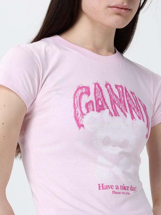 26SS 가니 반팔 티셔츠 A1050186 868 Pink - GANNI