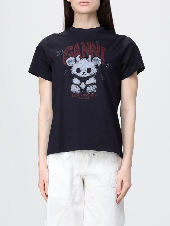 26SS 가니 반팔 티셔츠 A1050183 252 Black