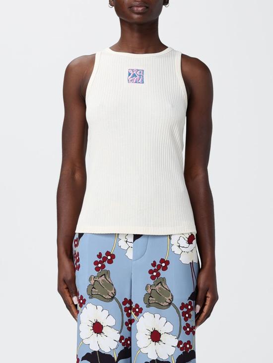 26SS 마르니 민소매 티셔츠 THJE0380S0UTC600 00W08 Yellow Cream