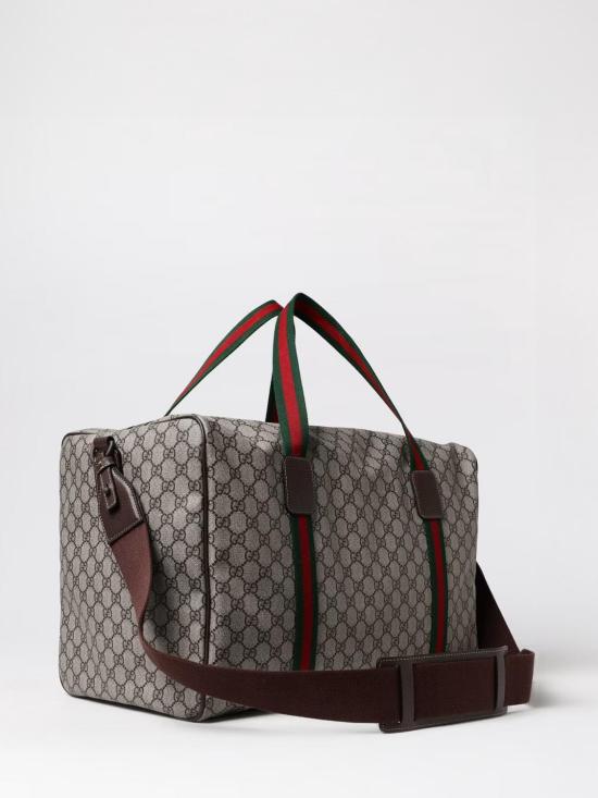 26SS 구찌 라지 더플백 스퀘어 웹 소프트 GG 수프림 758664FACK7 9768 Beige - GUCCI