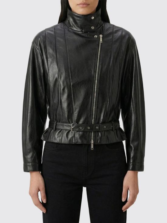 26SS 셀프 포트레이트 가죽 자켓 SS26103JB Black