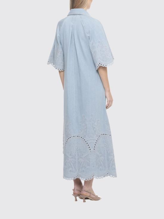 26SS 짐머만 롱 원피스 7216DRS263 ICESTM Gnawed Blue - ZIMMERMANN