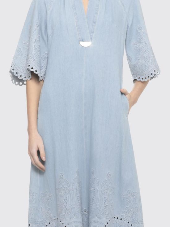 26SS 짐머만 롱 원피스 7216DRS263 ICESTM Gnawed Blue - ZIMMERMANN