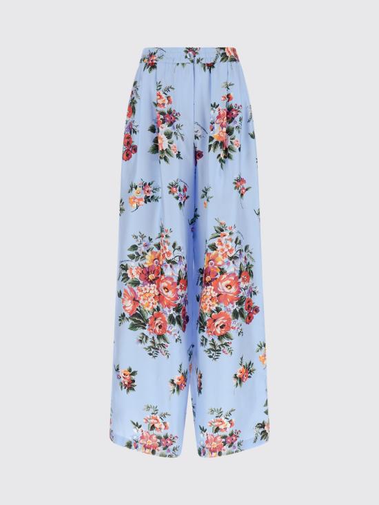 26SS 돌체앤가바나 플라워 부케 프린트 와이드 트윌 트라우저 FTDIVTIS11I HC5ZO Blue - DOLCE & GABBANA