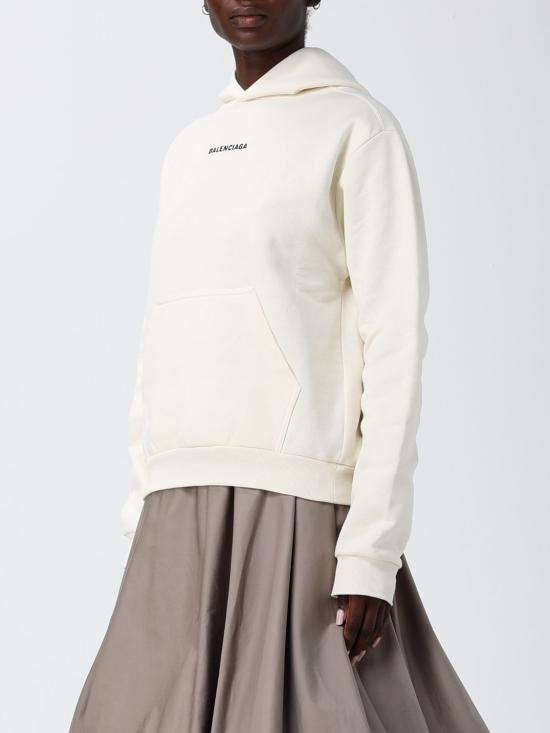 26SS 발렌시아가 후드 티셔츠 851238TTVJ2 9020 Beige - BALENCIAGA