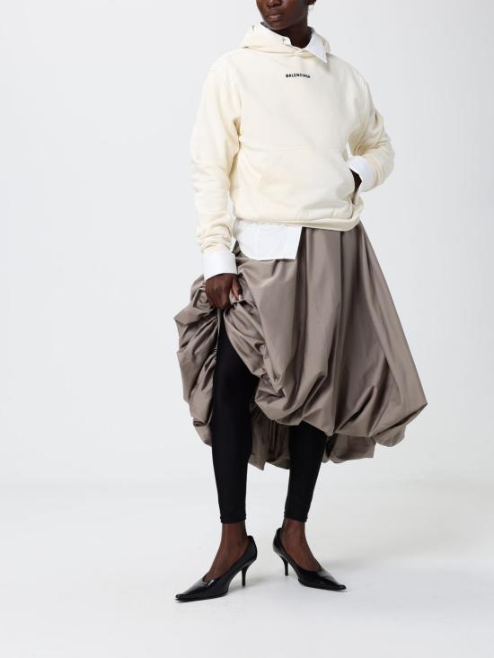 26SS 발렌시아가 후드 티셔츠 851238TTVJ2 9020 Beige - BALENCIAGA
